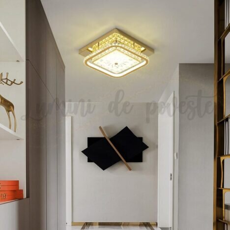 Aplica LED 60 W Precious Gold Patrat